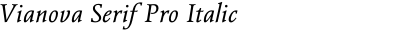 Vianova Serif Pro Italic